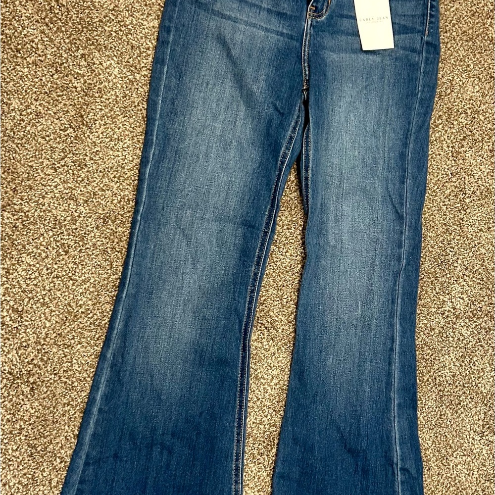 Carly Jean Los Angeles Austin Dark Blue Flare Jeans